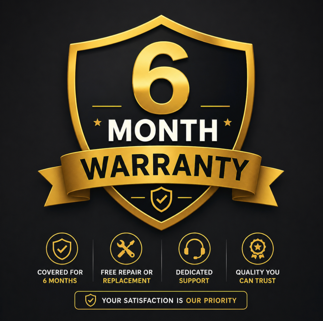 6 Month Warranty